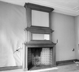 <p>Houten schouw in vertrek 2.28/2.29 gefotografeerd in 1982. </p>
